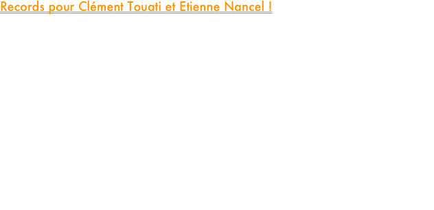 Records pour Clément Touati et Etienne Nancel !

Ce dimanche, le Meeting International de Metz a été le théâtre de magnifiques performances pour nos leaders. Engagés sur le 3000m avec l'ambition de bousculer la hiérarchie et les chronos, Etienne Nancel et Clément Touati n'ont pas déçu.

Dans la série C, Etienne a montré une maîtrise tactique exemplaire. Toujours placé aux avant-postes, il a su puiser dans ses ressources lors d'un final haletant pour s'offrir un nouveau record personnel en 8'07"43. Une prestation solide qui confirme sa montée en puissance.


Peu après, notre champion de France 2024 du 5 km, Clément Touati, a littéralement fait parler la foudre. Malgré un départ prudent, Clément a entamé une remontée spectaculaire, avalant ses concurrents un à un. Il décroche une magnifique deuxième place en 7'54"50, pulvérisant son propre record établi à Lyon il y a quelques semaines de plus de quatre secondes tout en signant au passage la 11ème performance française de la saison.


















